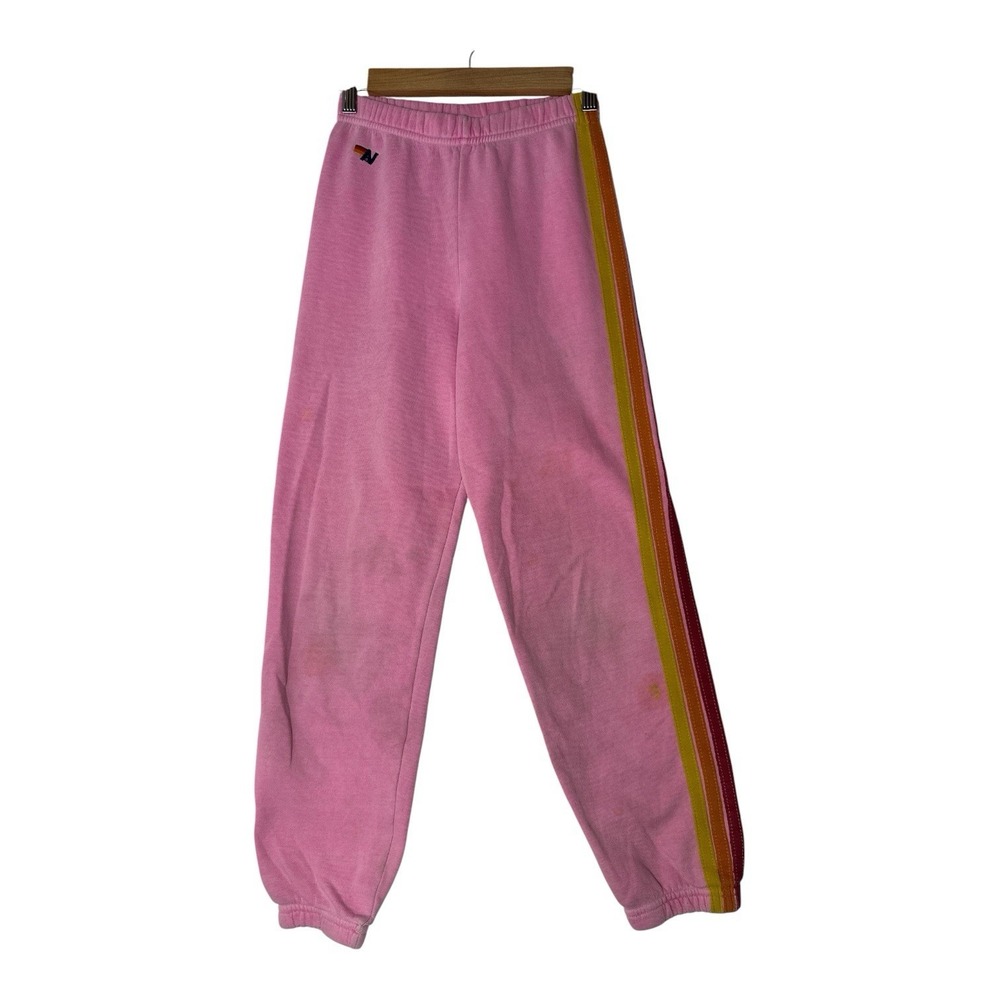 Aviator Nation 5 Stripe Sweatpant Neon Pink